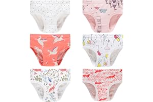 Family Feeling Girls' Soft Underwear - Comfortable & Breathable Printed Pattern Panties for Kids