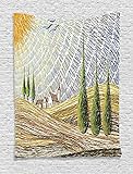 Ambesonne Italian Tapestry, Van Gogh Style Italy