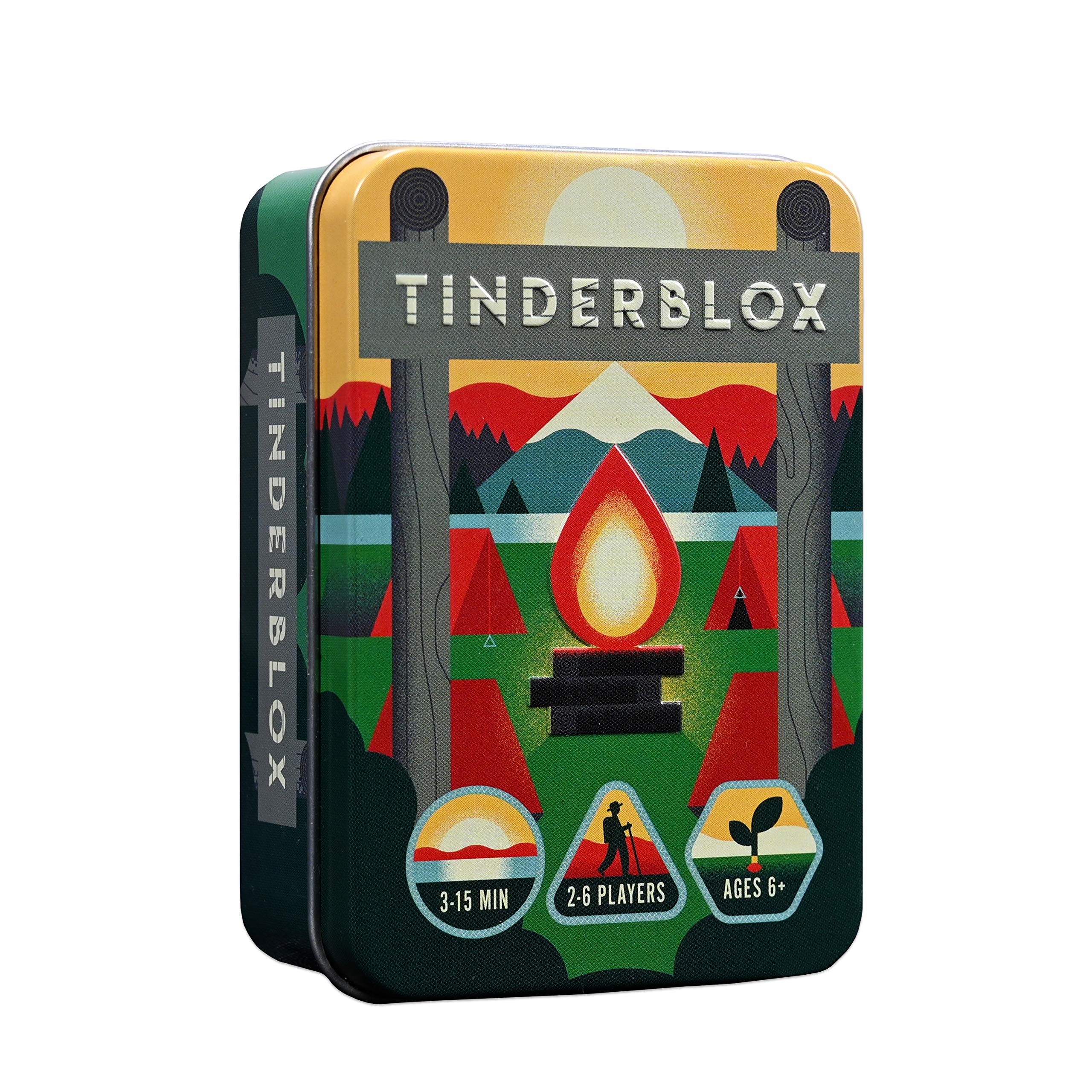 Alley Cat Games Tinderblox - A Dexterity Stacking Game - Excellent Travel Game. Perfect for families and children. Pocket Sized Tin. Ages 6+ — image 1