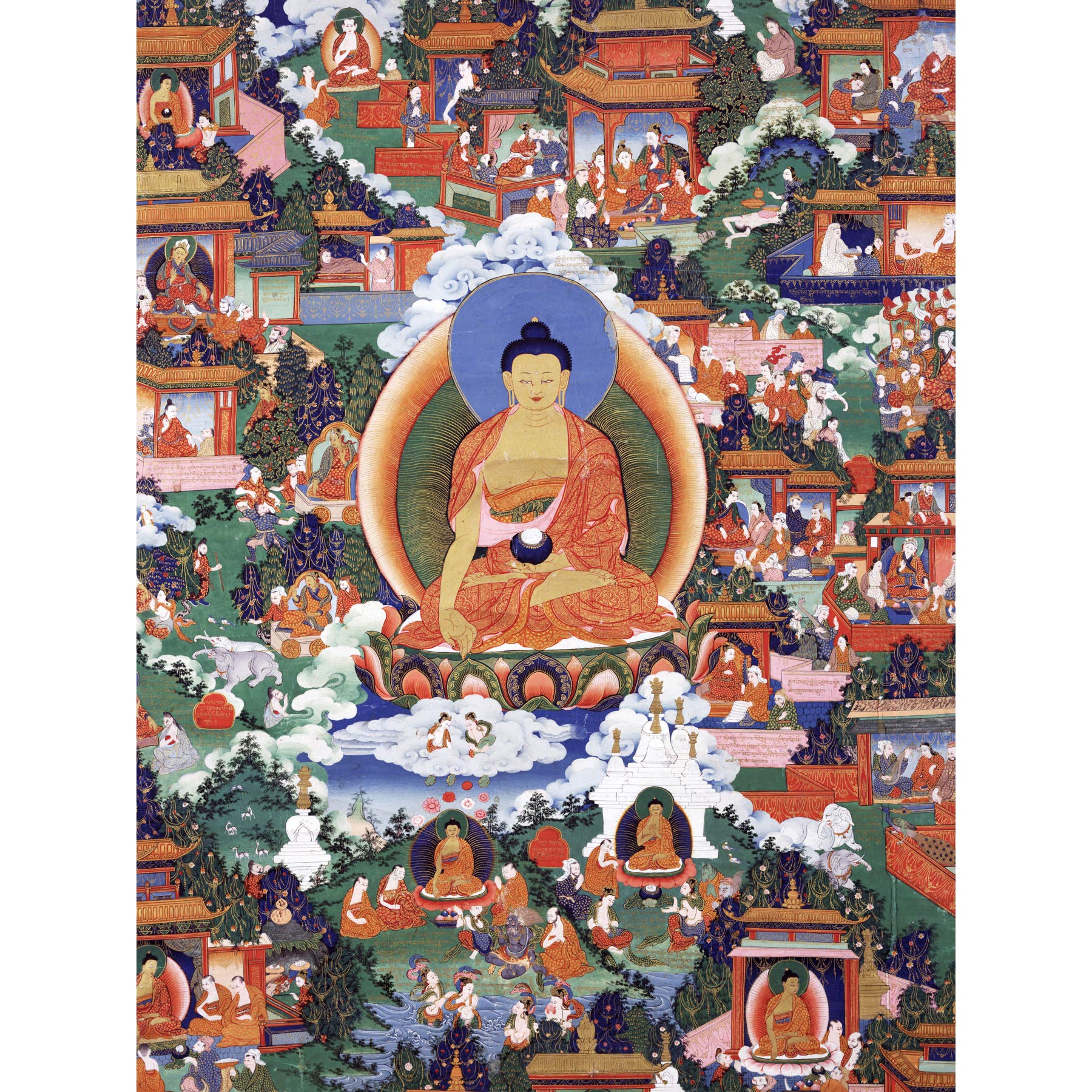 Shakyamuni Buddha Avadana Legend Painting Royal Historic Large Print Poster Wall Art Decor Picture