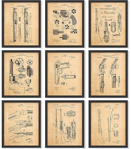 Amazon.com: Winchester Wall Art, Framed Patent Print of Winchester