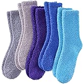 FNOVCO Womens Fuzzy Socks Super Soft Fluffy Winter Warm Cozy Home Sleeping Socks