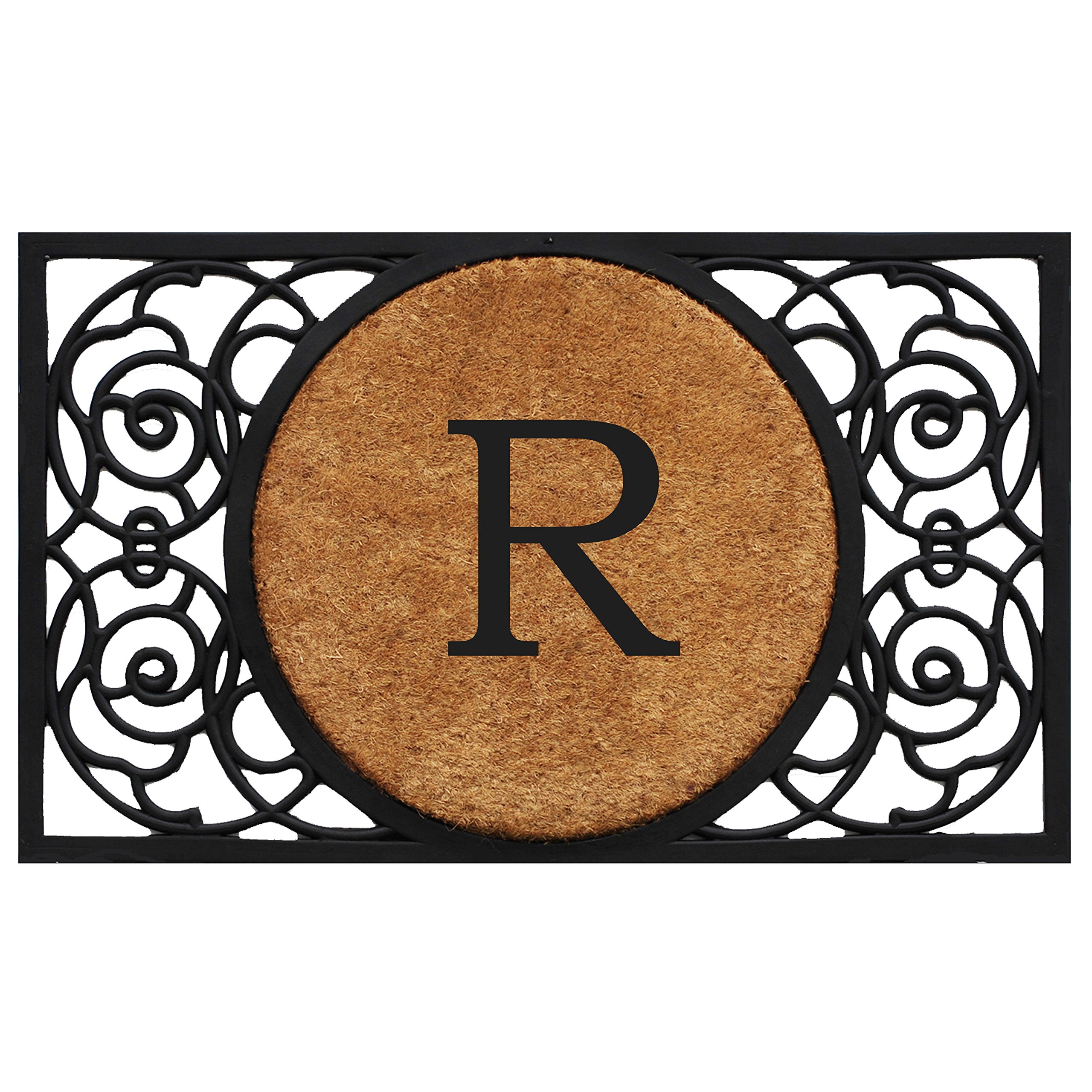 Calloway Mills 180032236R Armada Circle Monogram Doormat 22" x 36" (Letter R) Image