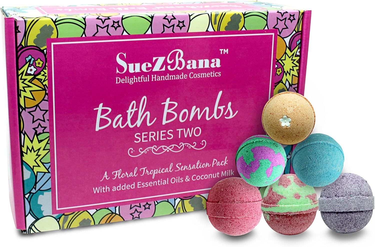 Suezbana Bath Bombs Gift Set Series 2 Handmade in UK With a Blend of