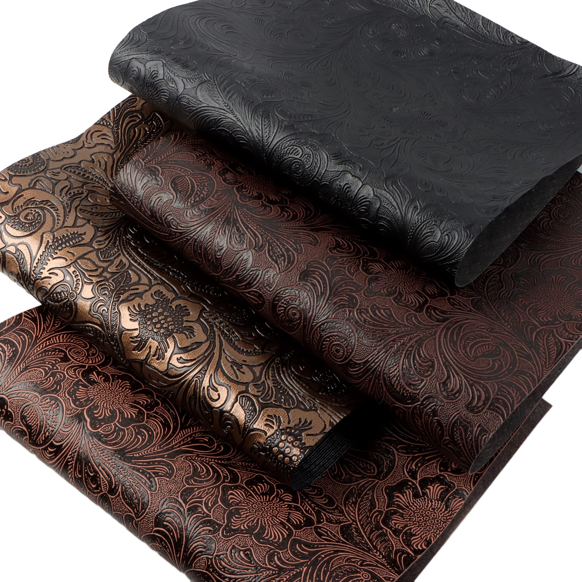 David accessories Bump Texture Faux Leather Sheet 4 Pcs 7.7