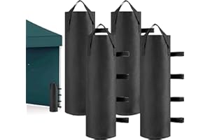 SENMORTAR Weight Bags for Pop up Canopy Set of 4 Canopy Weights Sand Bags Heavy Duty Canopy Leg Weights Sandbags with Long Belt for Gazebo Tent Outdoor Instant Canopies Patio Umbrella Sun Shelter