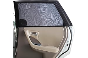 Magnelex Sock Style Window Shades for Baby Block Sun Rays to Keep Passengers, Pets and Car Interior Cool and Comfortable Elasticized Universal Mesh Shades Fit Most Vehicles (2 Pack)