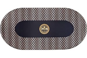 TRITON POKER TABLES Triton Premium Portable Poker Table Mat 10 Player Blue - Multi-Spandex Fabric Rubber Portable Poker Game Mat with Zippered Oxford Fabric Carry Bag - 80” L x 38” W