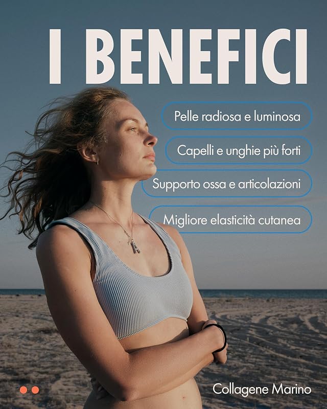 Collagene Marino 1200mg | Integratori di capsule di collagene ad alta resistenza per collagene marino idrolizzato di tipo 1 puro superiore unisex, 120 pezzi (confezione da 1)
