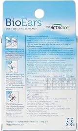 BioEars Soft Silicone Earplugs with ACTIValoe 18 Pairs view 2