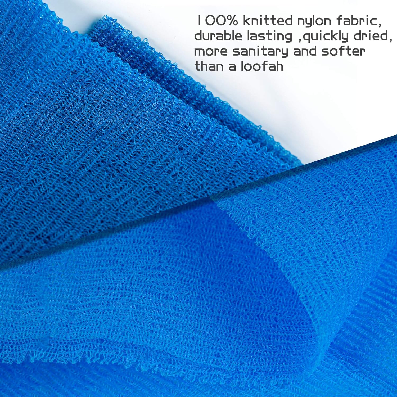 8 pcs Exfoliating Towel Beauty Skin Bath Wash Cloth/Towel Microabrasion Towel Nylon Japanese Bath Towel Magic Shower Washcloth for Body 35 inches Washcloth Loofah Exfoliating Body Scrub Back Scrubber: Beauty