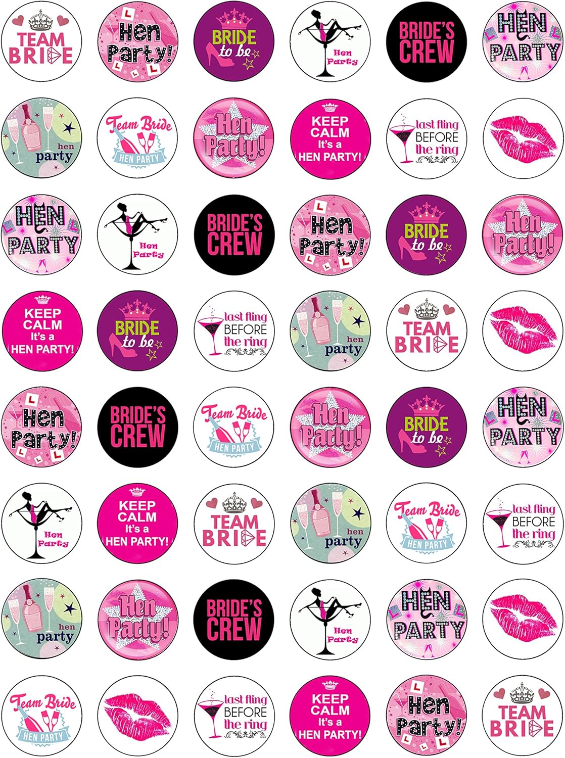 Decorations & Cake Toppers HENS PARTY 30 Edible Cupcake Toppers Wafer