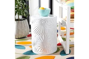 Safavieh Home Collection Kesha Ivory Ceramic Decorative Garden Stool ACS5211A