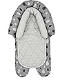 Travel Bug Baby & Toddler 2-in-1 Head Support Duo Head Support for Car Seats, Strollers & Bouncers (Black/Grey/White), 8x2.75x10 Inch (Pack of 1)