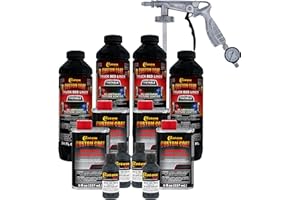 CUSTOM SHOP Custom Coat Federal Standard Color # 36118 Battleship Dark Gray T89 Urethane Spray-On Truck Bed Liner, 1 Gallon Kit with Spray Gun and Regulator - Durable Textured Protective Coating - Easy Mix