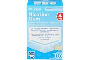 Rite Aid Nicotine Gum, Original Flavor, 4 mg - 110 Count | Quit Smoking Aid | Nicotine Replacement Gum| Stop Smoking Aids That Work Quick | Chewing Gum to Help You Quit Smoking | Uncoated Nicotine Gum