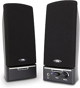 Cyber Acoustics 2.0 Amplified Speaker System Delivering Quality Audio (CA-2014WB)