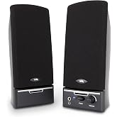 Cyber Acoustics 2.0 Amplified Speaker System Delivering Quality Audio (CA-2014WB), black