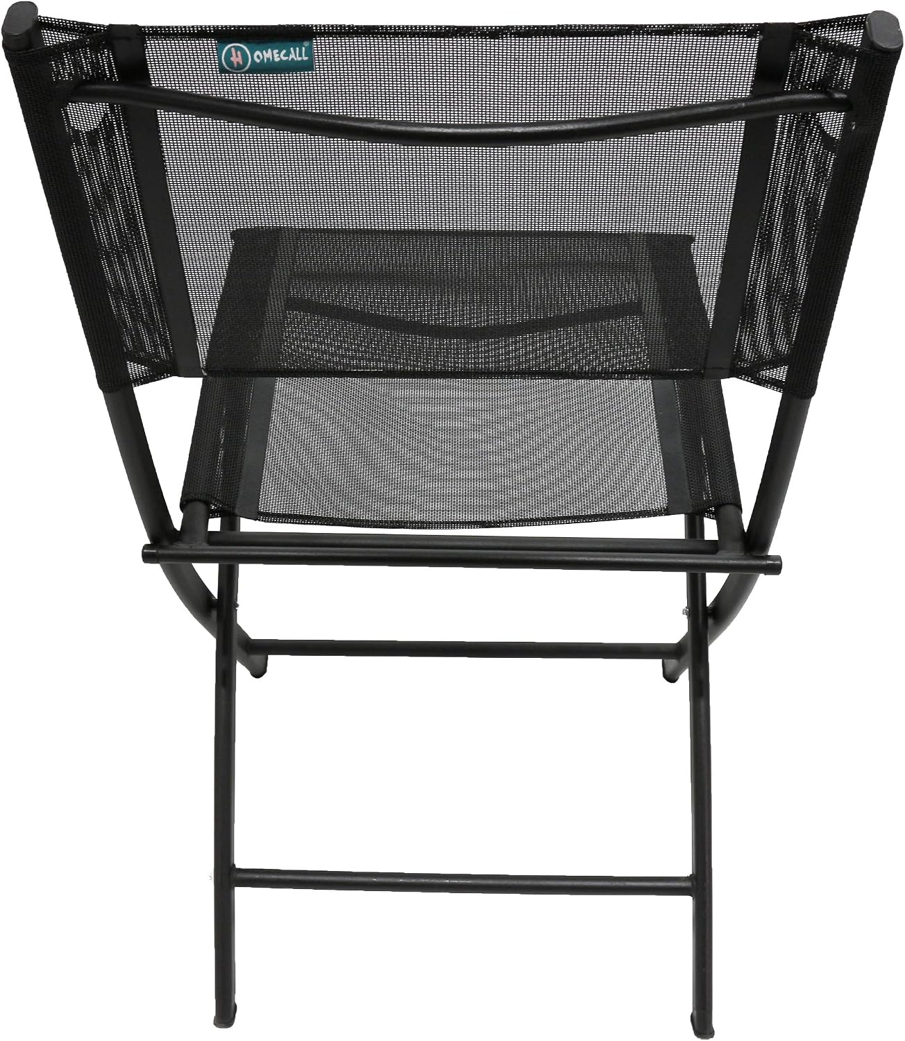 Homecall Garden camping folding chair black textilene, 62 cm x 46 cm x 86 cm - Image 5
