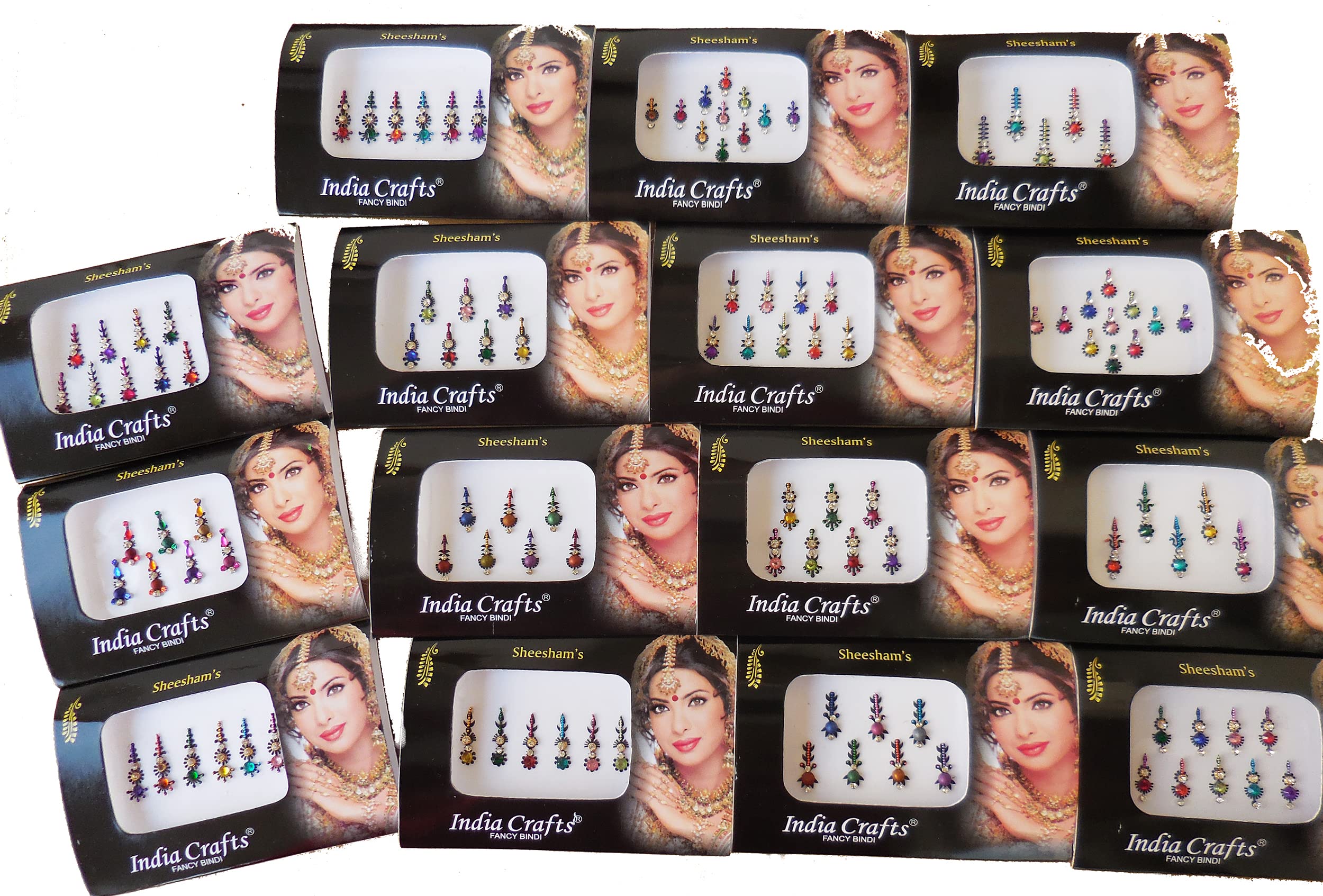 Photo 1 of 6 Different Bindi Packs Mix n Match Face Jewels Bollywood Stickers Indian Bindi