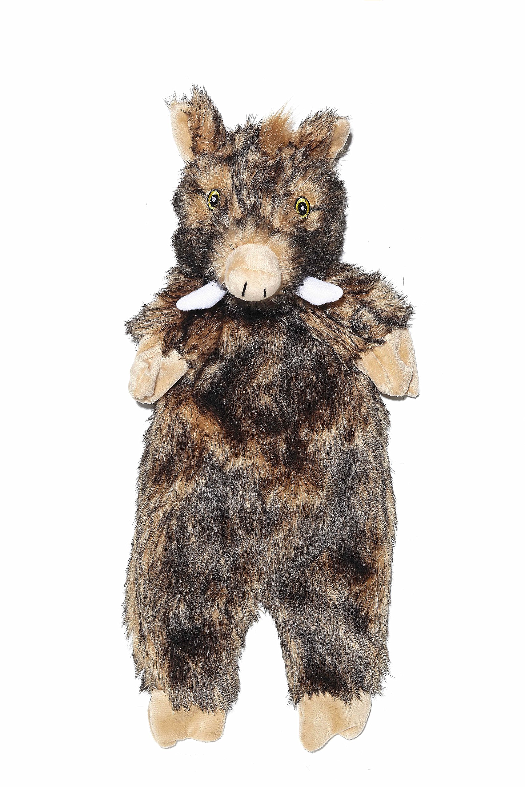 Pistachio Pet Plush Dog Toy - Unstuffed Warthog With Squeaker. (Large)