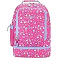 Bentgo Kids 2-in-1 Backpack & Insulated Lunch Bag - Durable 16” Backpack & Lunch Container in Unique Prints for School & Travel - Water Resistant, Padded & Large Compartments (Rainbows & Butterflies)