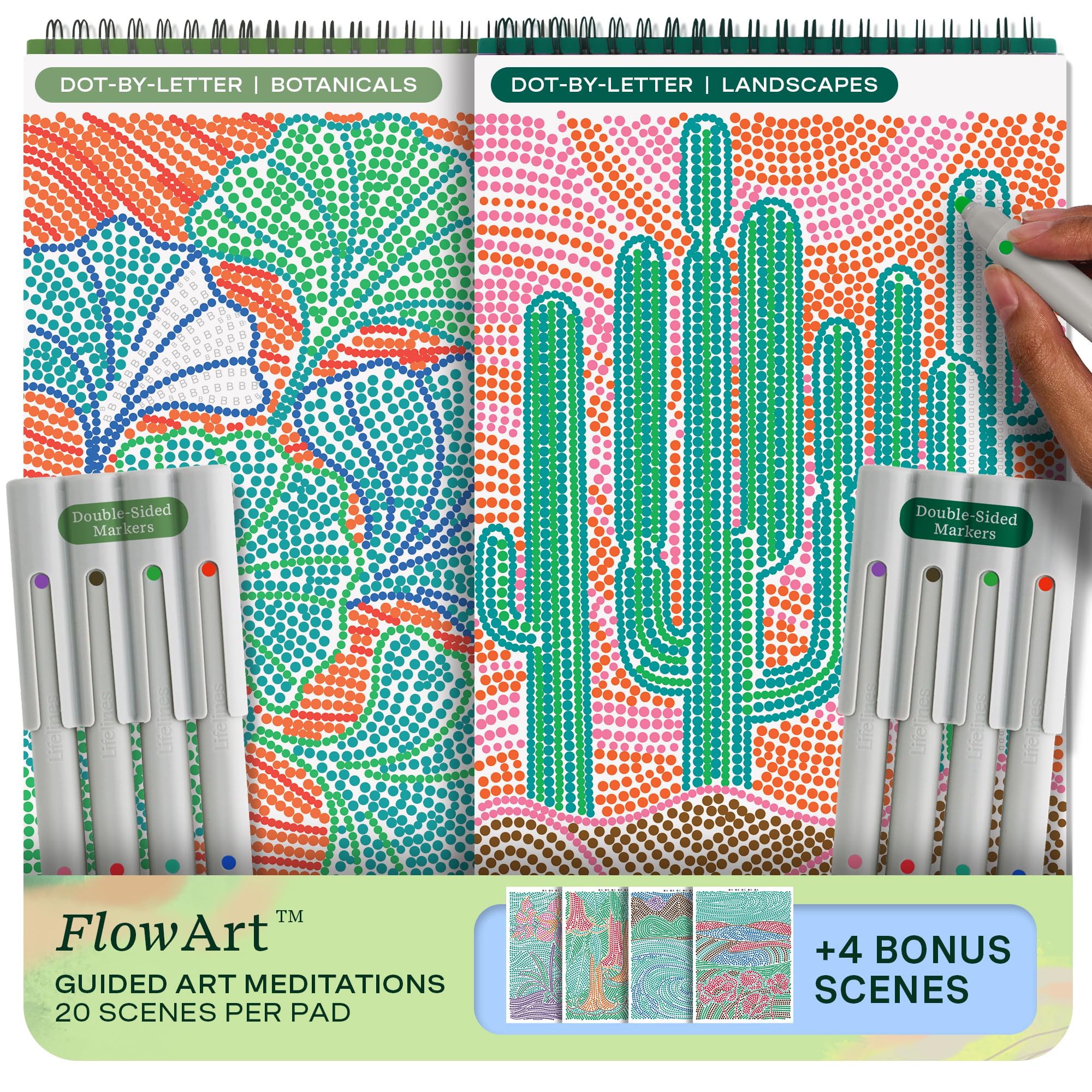 Lifelines FlowArt Activity Pad, 2-Pack - Guided Dot