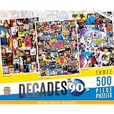 MasterPieces 3-Pack 500pc Puzzles - The 90's