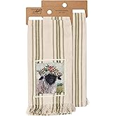 Primitives by Kathy Floral Crown Sheep Kitchen Towel