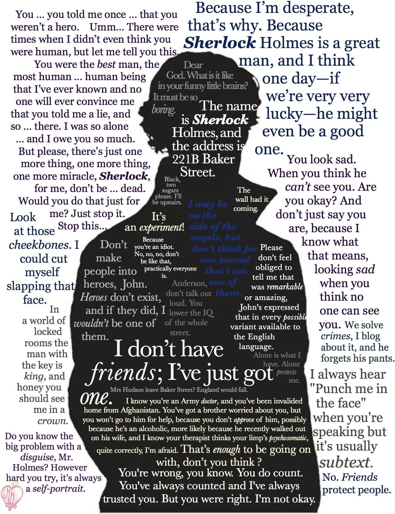 Awesome Collections Sherlock Holmes Motivatioinal Quotes Poster Print (12x18” Rolled)
