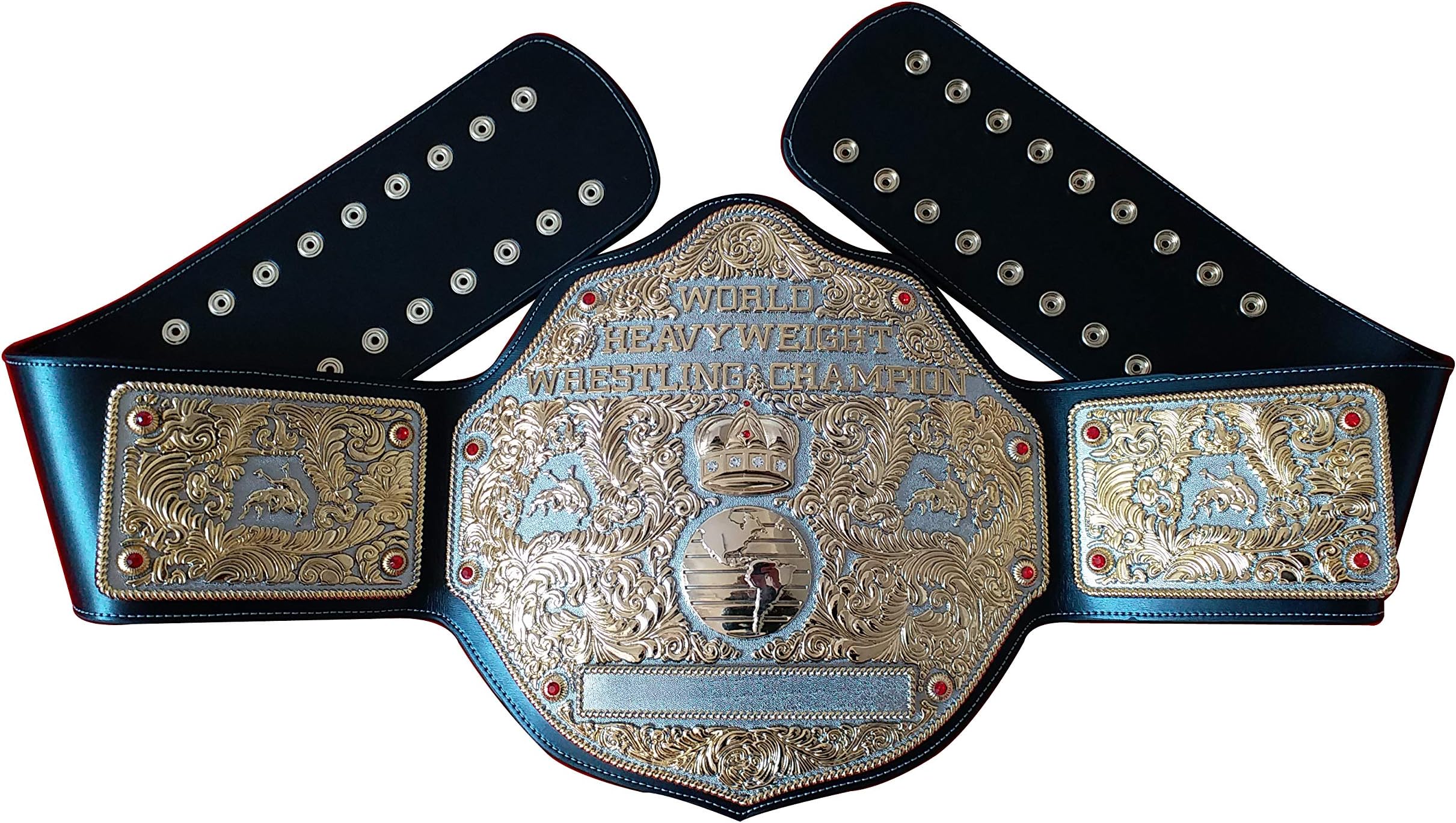 Fandu BeltsAdult Nickel Gold Championship Belt Title