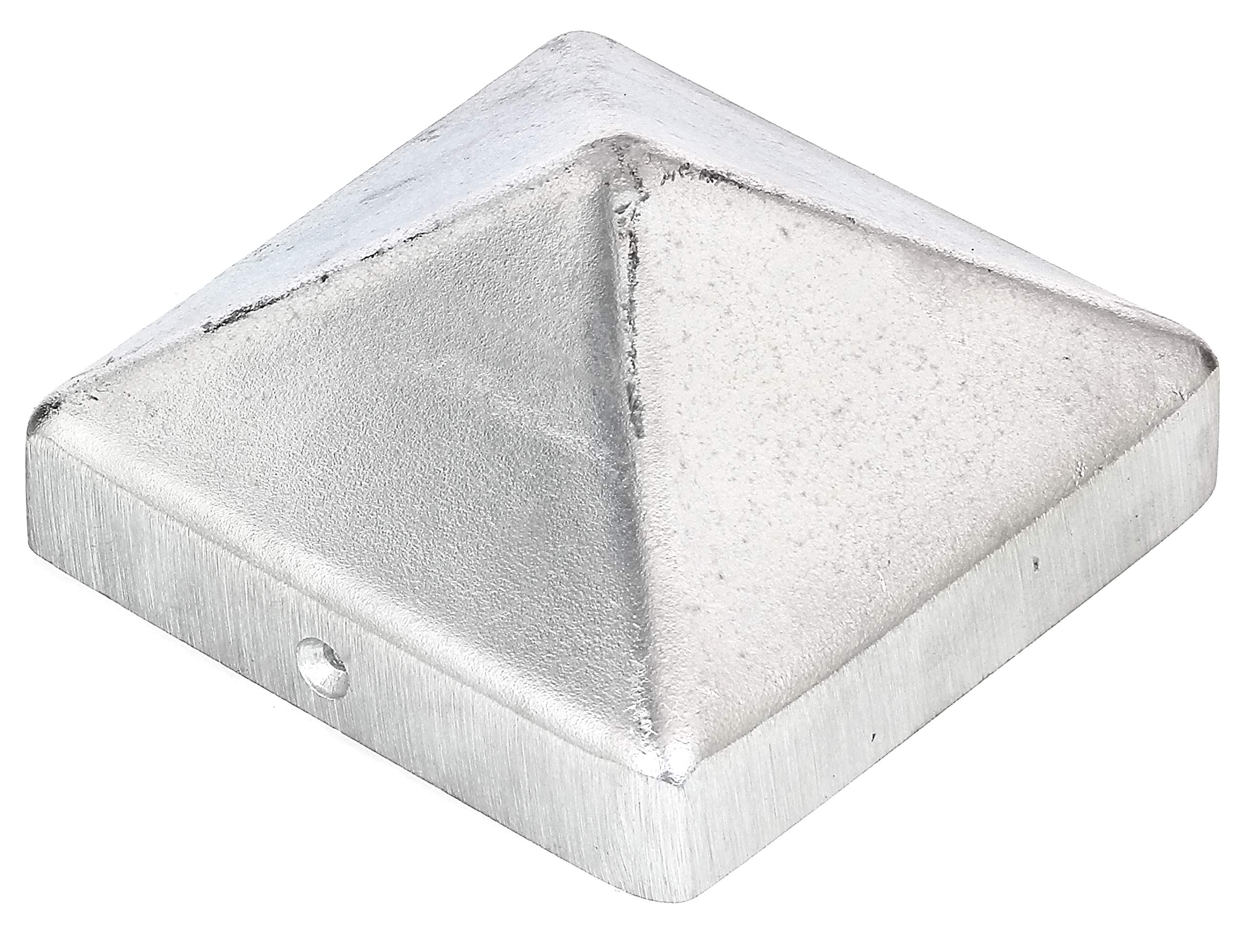 GAH-Alberts 217235 Pfostenkappe für Holzpfosten , hohe Form , Aluminiumguss , blank , 90 x 90 mm, 1 Stück