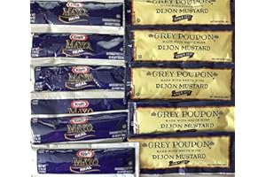 KRAFT & GREY POUPON Grey Poupon Dijon Mustard and Kraft Mayonnaise / 25 each Mayo and Mustard Combination Pack / Total 50 Packets