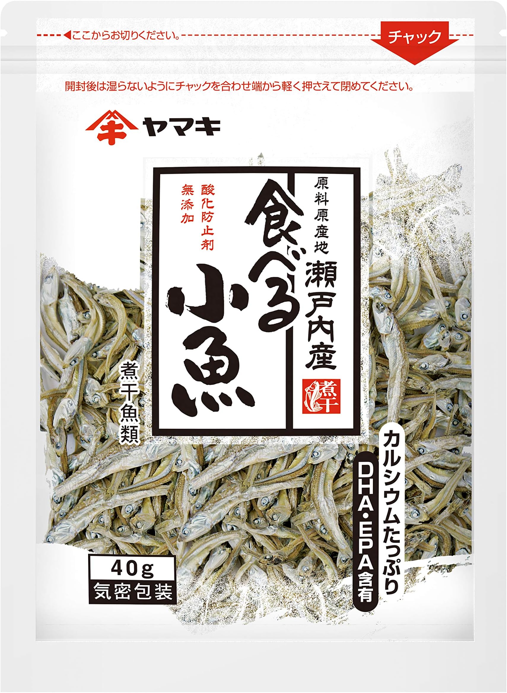 Small fish 40gX4 pieces to eat Yamaki Setouchi production additive-free