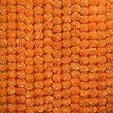 5Pcs Marigold Garland for Decoration, 5 Feet