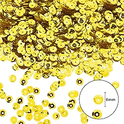 Mandala Crafts 20000 Yellow Sequins for Crafts DIY