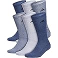 adidas Men's Athletic Cushioned 6-Pack Crew, Cushioned Crew Socks with Arch Compression for a Secure Fit