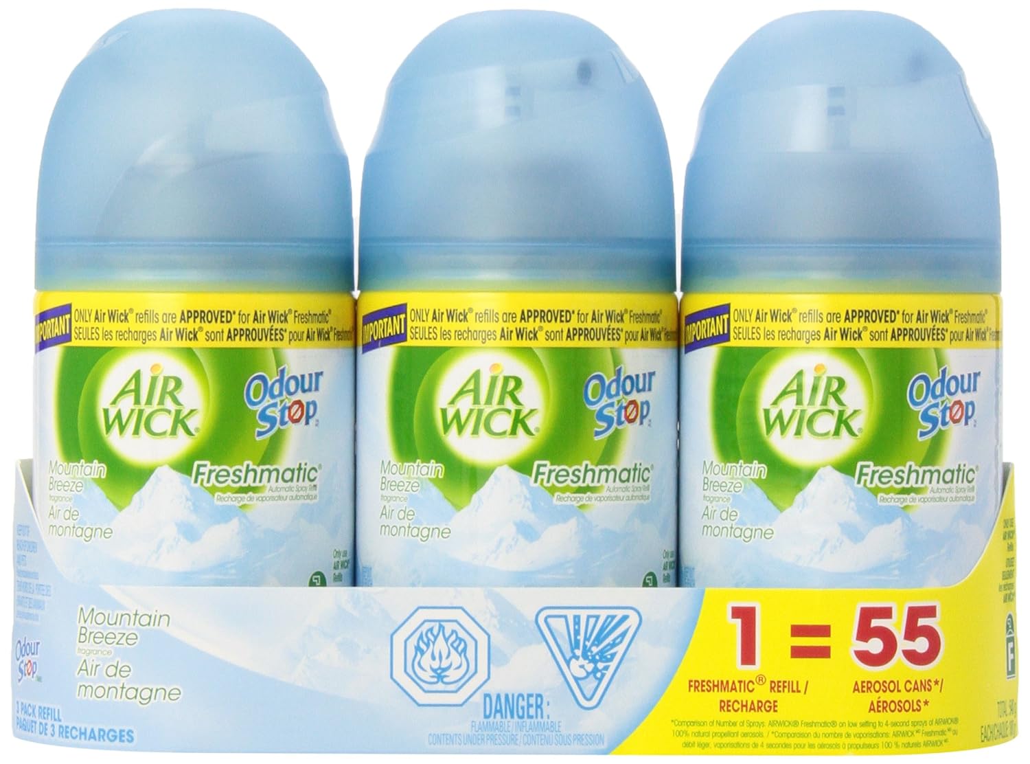 [Amazon.ca] Air Wick Air Freshener, Freshmatic Refill, Mountain Breeze, 3 Count 0,10