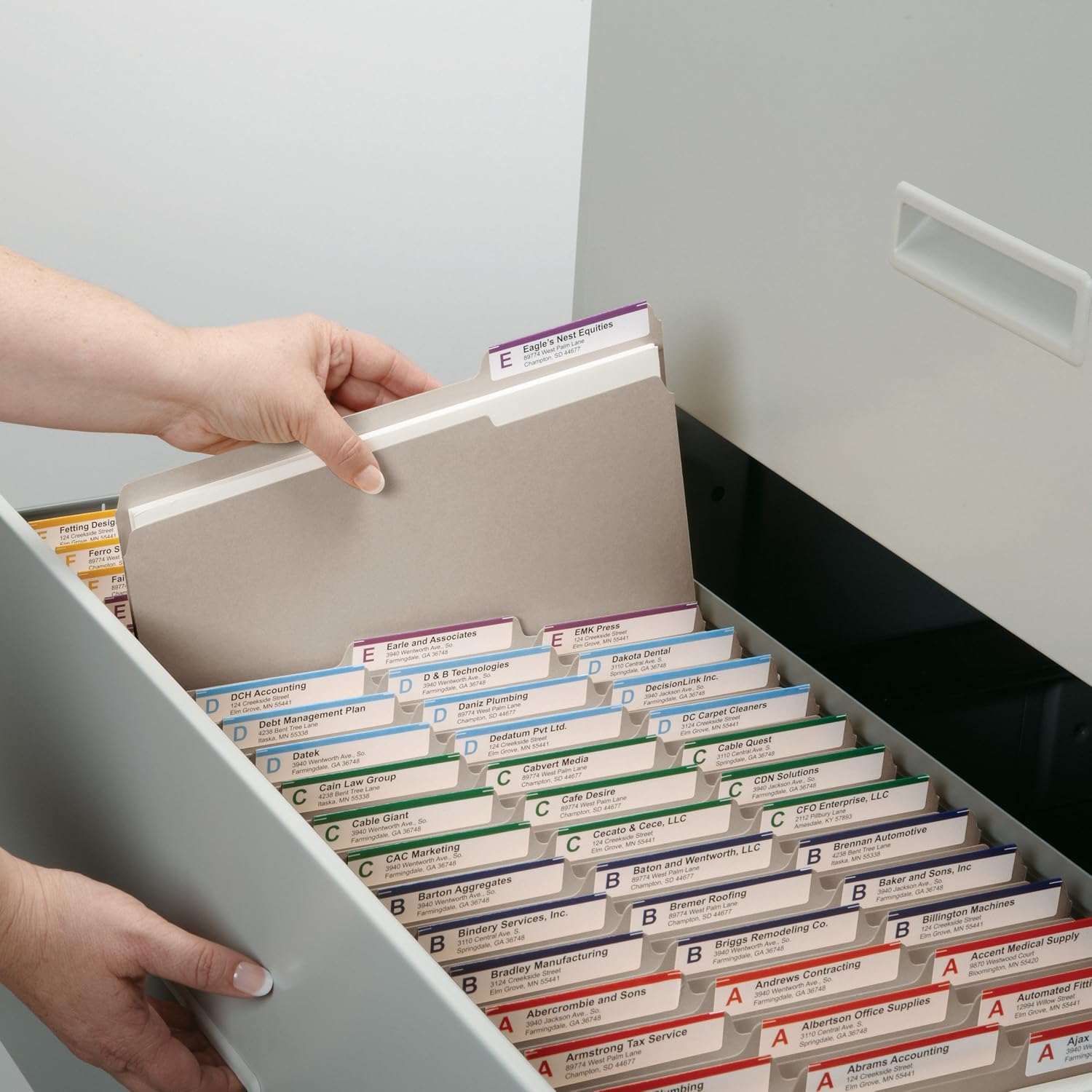 Smead File Folder, 1/3-Cut Tab, Letter Size, Gray, 100 per Box (12343) : Colored File Folders : Office Products