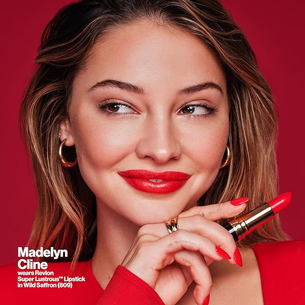 REVLON SUPER LUSTROUS LIPSTICK, CREAMY FORMULA FOR SOFT, FULLER-LOOKING LIPS, MOISTURIZED FEEL, 762 FLUSHED, 0.15 OZ