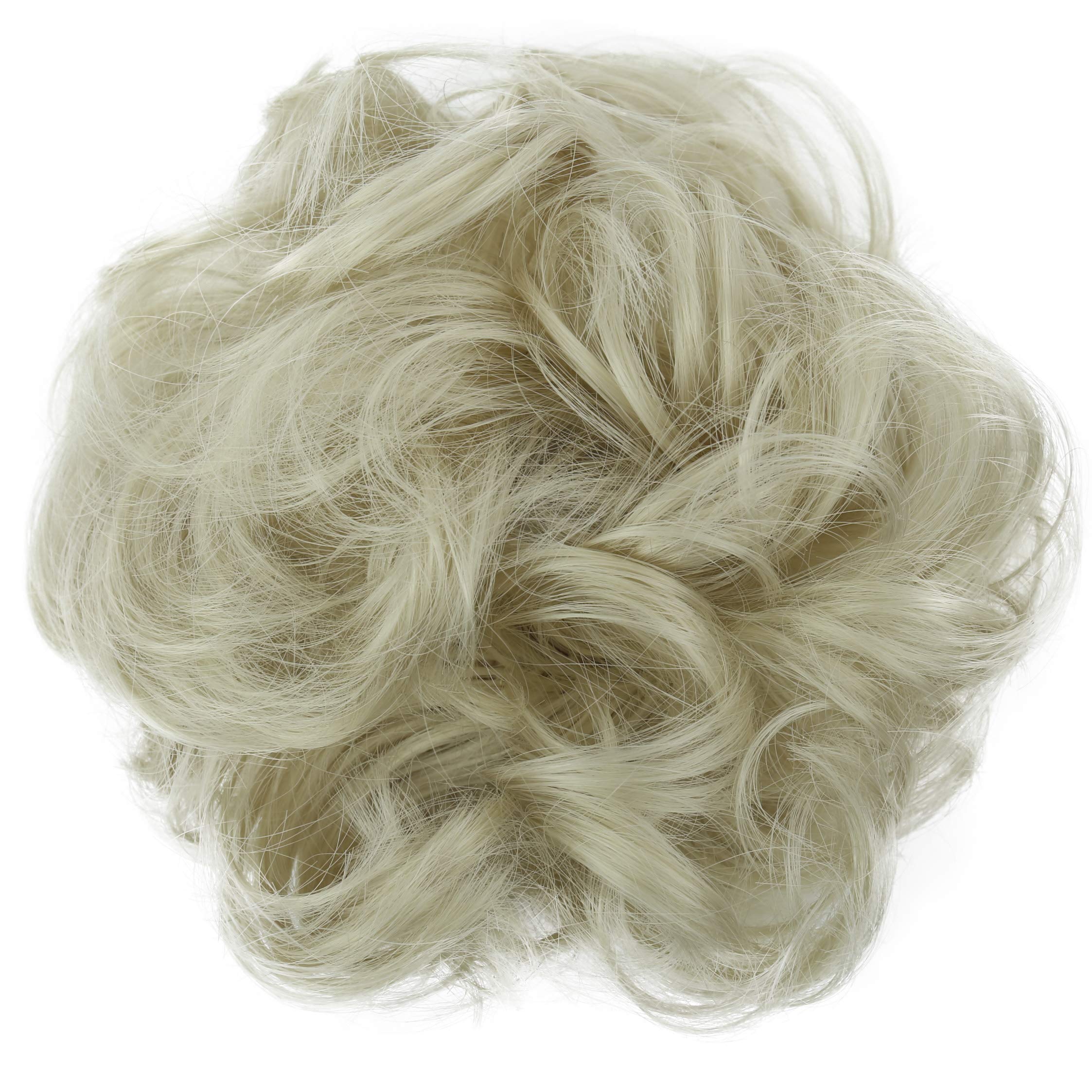 CAISHA Messy Scrunchie Bun Voluminous Wavy Hairpiece Heat-resistant Synthetic Fibres Light Blonde G17A