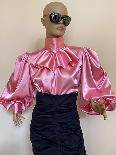 satin blouse pink