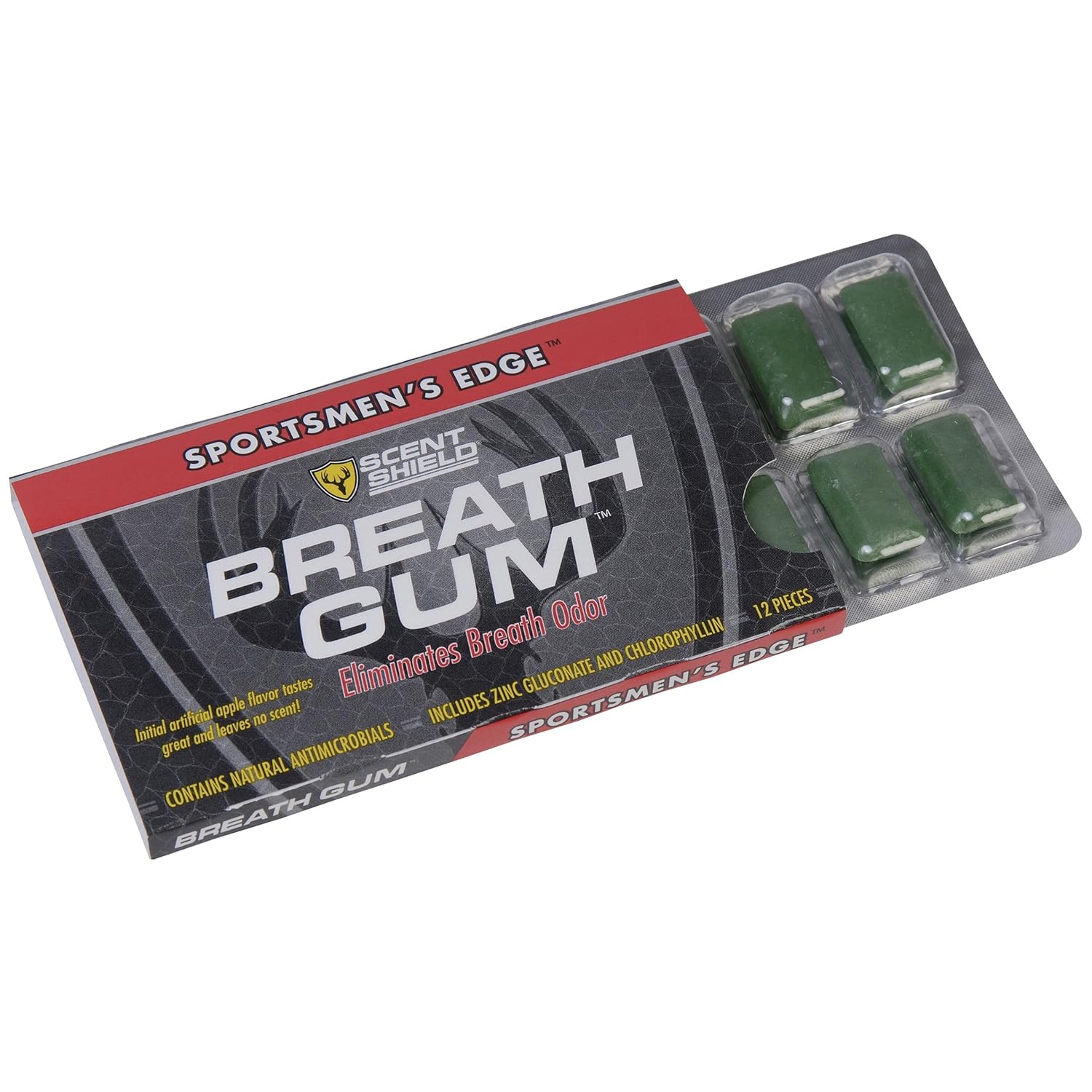 Scent Shield Men's Deodorant Gum (Green, 12Count