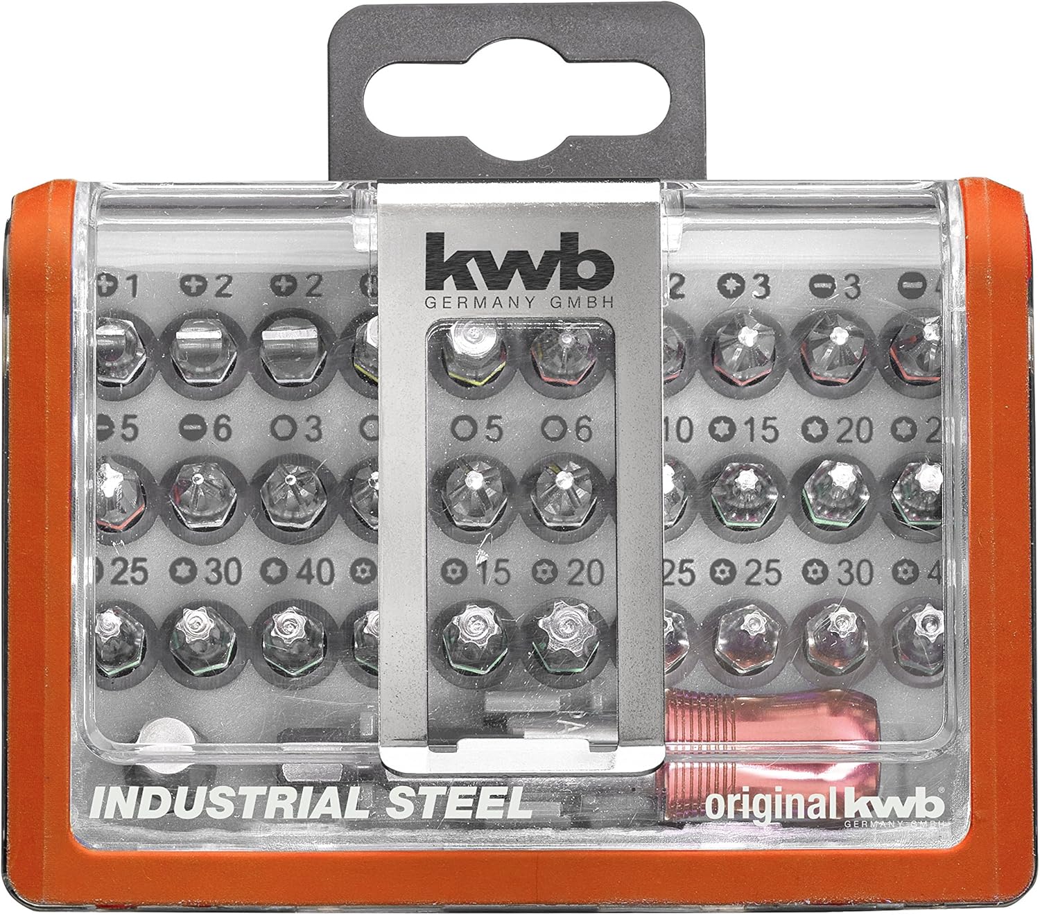kwb Standard Bit Box - 32 pcs. incl. Bit holder, 1/4 inch adapter and hexagon drive according to ISO 1173 - Image 4