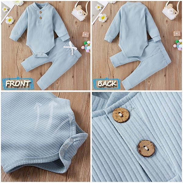 TODDLER GIRL CLOTHES 12-18 MONTHS BABY COMING HOME OUTFIT UNISEX ROMPER TOP PANTS CASUAL CLOTHING FOR BOYS GIRLS