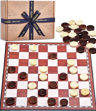 Jaques of London Draughts Board Game 12" Foldable Checkers Set UK Family Since