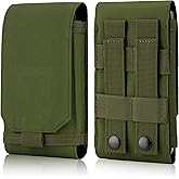 IronSeals Tactical Molle Phone Holster Pouch, Universal Belt Waist Bag for iPhone 17 Pro Max/17 Pro/17/16 Pro Max/15 Pro Max/14 Pro Max/13/12, Samsung S25 Ultra/S24/S23, Size L