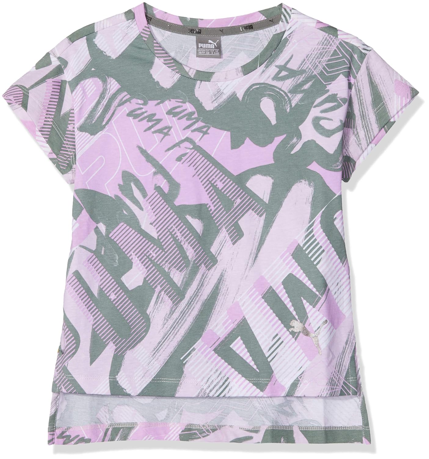 t shirt puma bambino argento