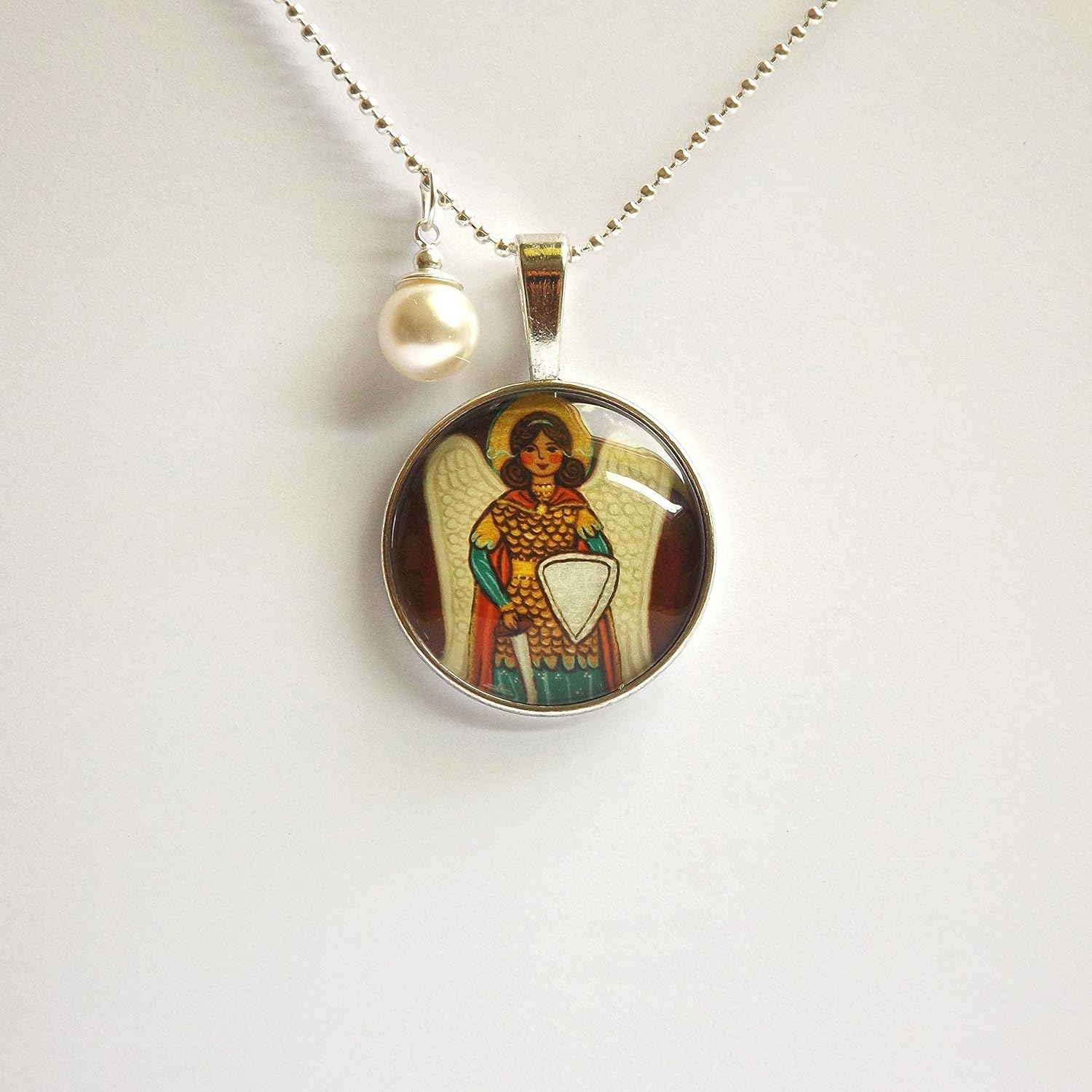 St Michael necklace St Michael pendant Saint Michael