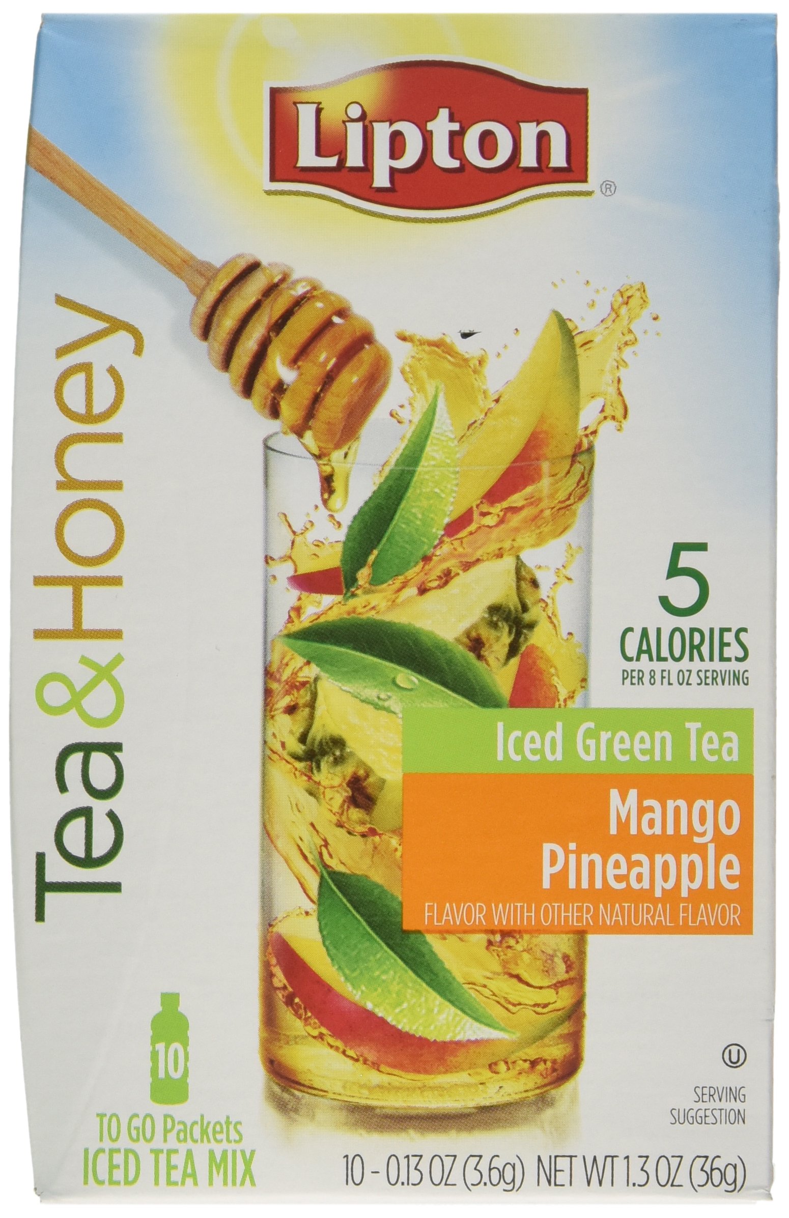 Lipton Tea and Honey Iced Green Tea ToGo Packets, Blackberry